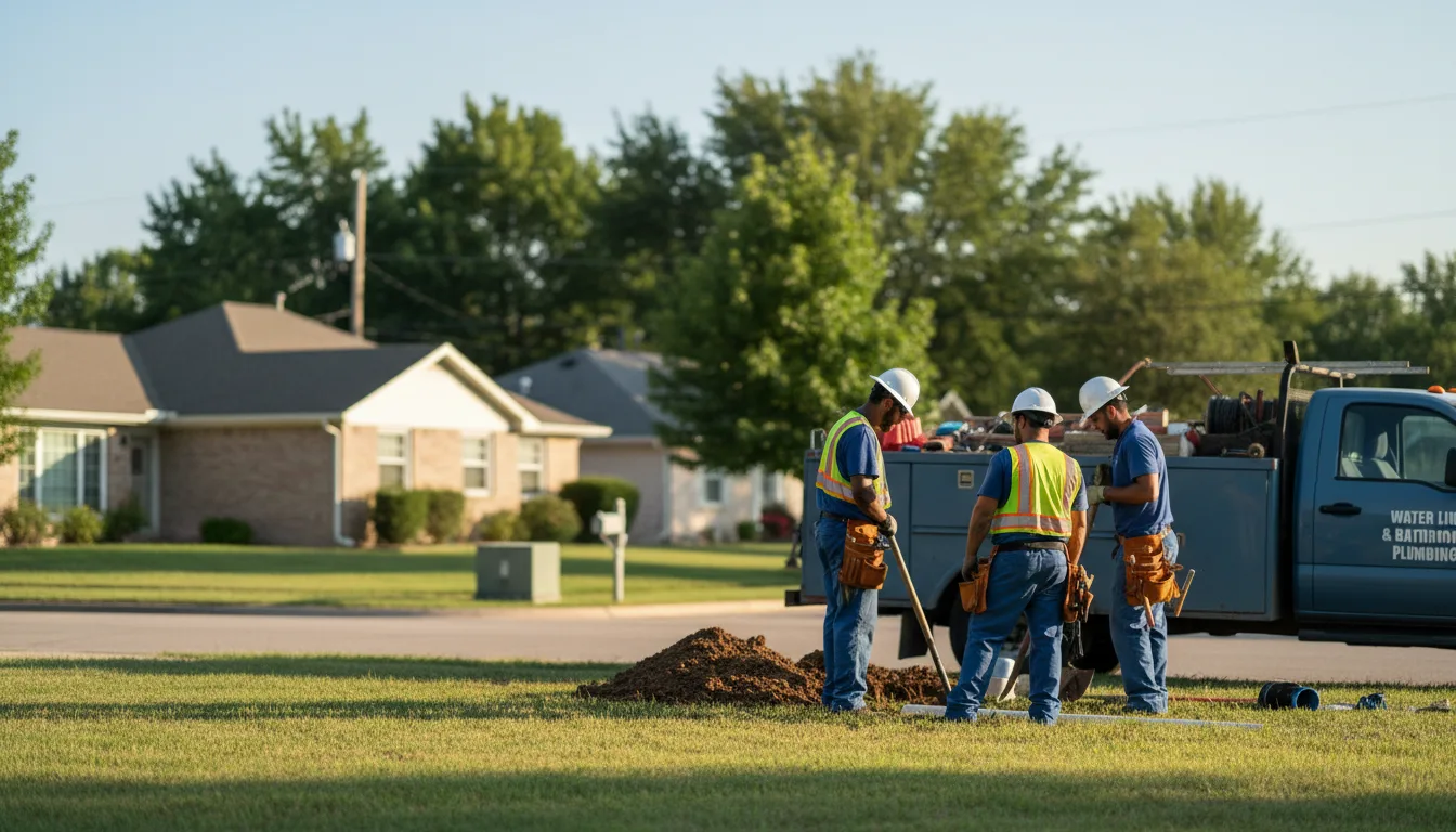 Residential water line and bathroom plumbing service in Gilbertsville, KY